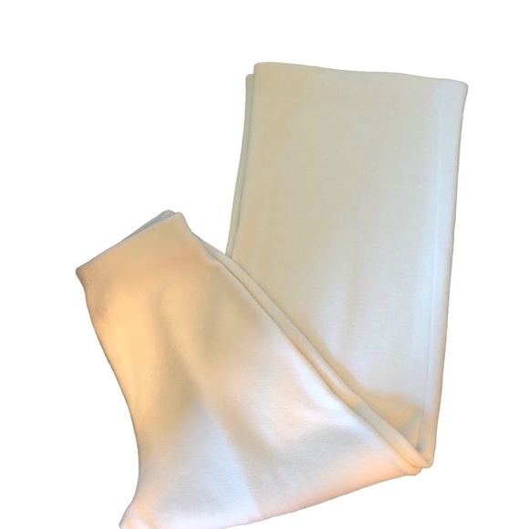 Zara Wide Leg Sweater Pull On Pleated PANT Sz. S Winter White Fall Winter Cozy - Picture 4 of 6